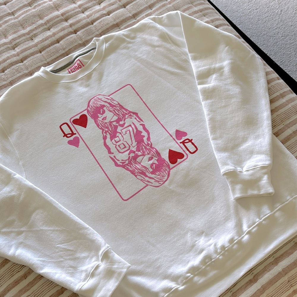 Pink Dinosaur Kansas City Brand Taylor Swift Queen Travis Kelce 87 Sweatshirt L